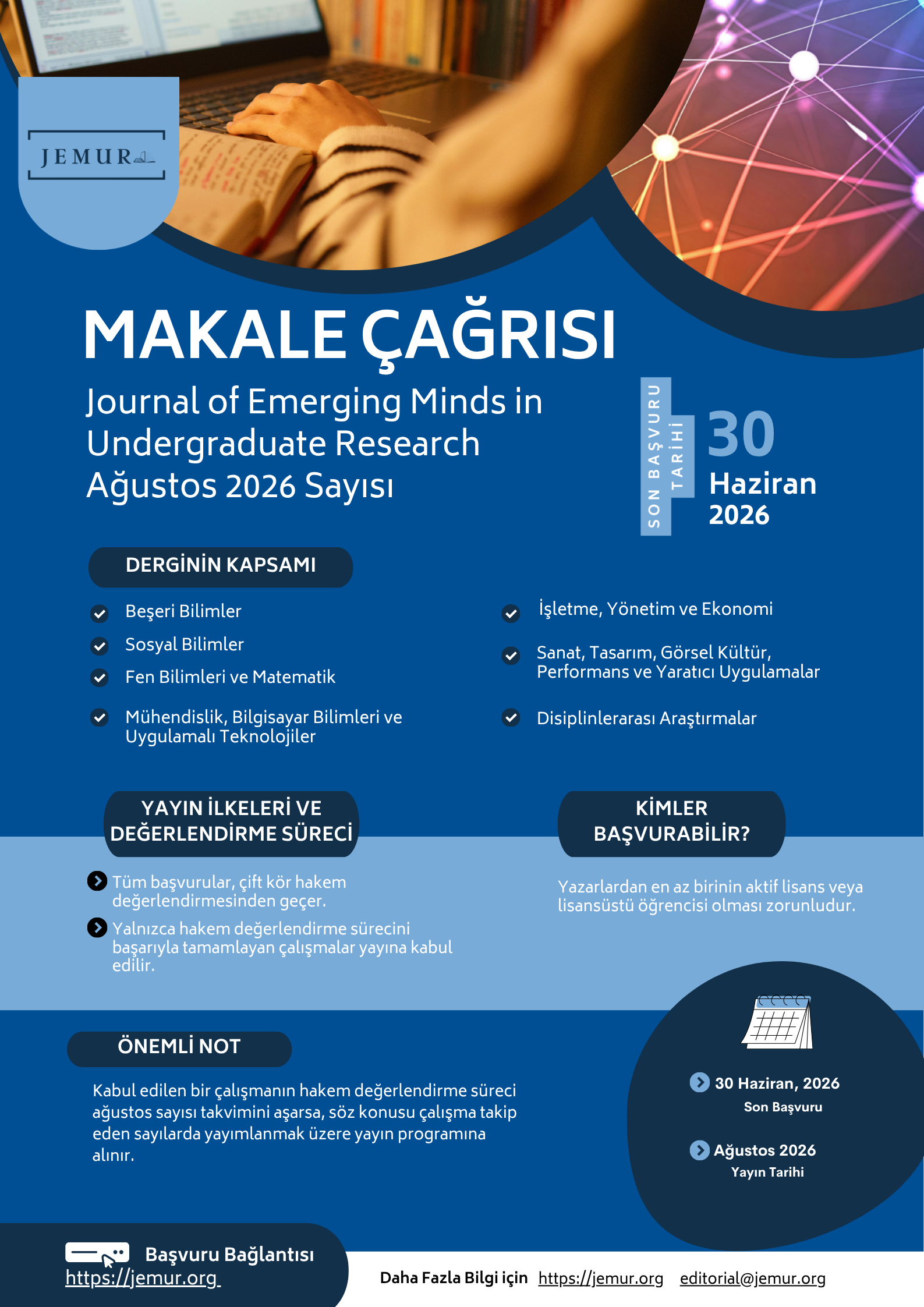 JEMUR Makale Çağrısı afişi